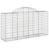 vidaXL Arched Gabion Basket 78.7"x19.7"x39.4"/47.2" Galvanized Iron - 2 of 4