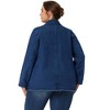 Agnes Orinda Women's Plus Size Fashion Work Formal Pockets Button-Down Casual Denim Blazers - 4 of 4