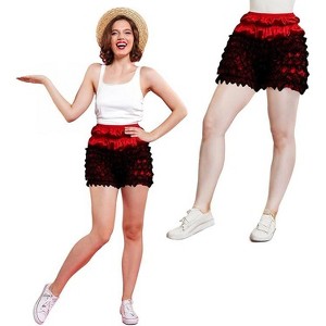 Malco Modes Women’s Ruffle Shorts – Lace Bloomers for Costumes, Dancewear, Vintage & Y2K Outfits-White - 1 of 4