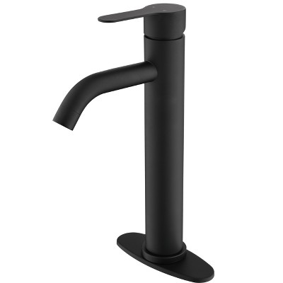 Grungis Single Hole Bathroom Sink Faucet,Stainless Steel Single Handle Bathroom Faucets for Home Sinks,Deck Mount 1 Hole or 3 Holes