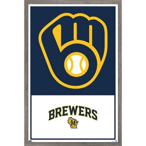 Trends International MLB Milwaukee Brewers - Logo 22 Framed Wall Poster Prints - 1 of 4