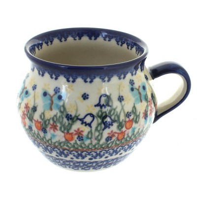 Blue Rose Polish Pottery Garden of Eden Bubble Soup Mug