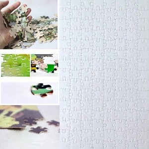 20 Sets Blank Sublimation A4 Jigsaw Puzzles, 120 Pieces DIY Heat Press Transfer Crafts Wholesale Puzzles - 1 of 4