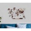HomeRoots 24" X 39" Brown and Beige Wood World Map Hanging Dimensional Sculpture - 2 of 4