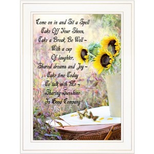 Sharing Sunshine by Artisan Trendy Decor 4U, Ready to Hang Framed Print, White Frame - 1 of 1