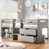 Whisen Modern Design Twin Size Loft Bed with Two Shelves and Two Drawers - 2 of 4