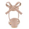 Allegra K Women's Back to College Open Toe Ankle Tie Back Block Heels Sandals - 3 of 4