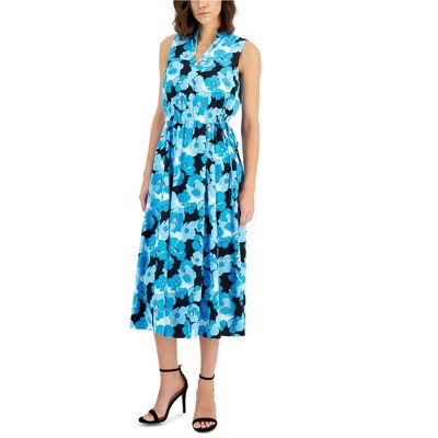 Anne Klein Womens Floral Midi Dress