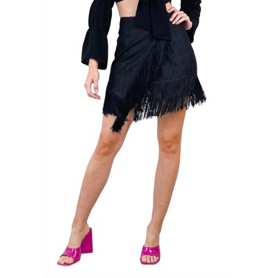 Women's Wrap Me In Fringe Skirt - Cloud Ten