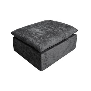 Airsurfer Compact Charcoal Gray Ottoman Versatile Comfort Storage Ottoman Footrest for Living Room Relaxation - 1 of 4