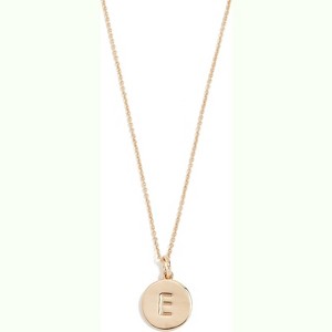 Gold Initial Pendant Necklace, Personalized Letter Jewelry Gold E-One Size - 1 of 4