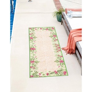 Jill Zarin Caribbean Outdoor Jamaica Floral and Botanical Washable Flatweave Woven Area Rug - 1 of 4