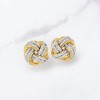 Ross-Simons 0.50 ct. t.w. Diamond Love Knot Stud Earrings in 14kt Yellow Gold - 3 of 4