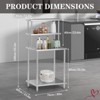 Heavy Duty Stainless Steel Table with Shelves Commercial Kitchen Prep Table with 2 Tier Overshelf - 3 of 4