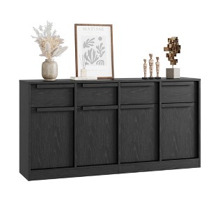 Modern Sideboard Buffet Cabinet,Large Coffee Storage Cabinet with Wood Grain Panels, Multi-Functional Storage for Living Room - 1 of 4