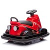 TopComfy Baby Walkers Kids Ride On Bumper Car, Rotate 360 degrees in place, Four wheel waterfall, Uninhibited, Red, 30.31"*21.65"*12.4" - 2 of 4