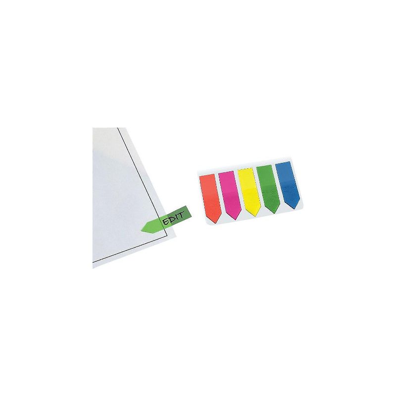 Redi-Tag Write-On Arrow Flags Plain 1-3/4"x15/32" 125/PK AST Neon 31118, 2 of 5