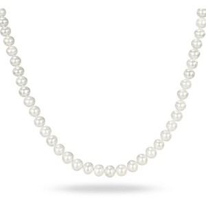 EVERLY JEWELRY | Sterling Silver 6.5-7mm Cultured Freshwater Pearl Strand Necklace, 18" - 1 of 4