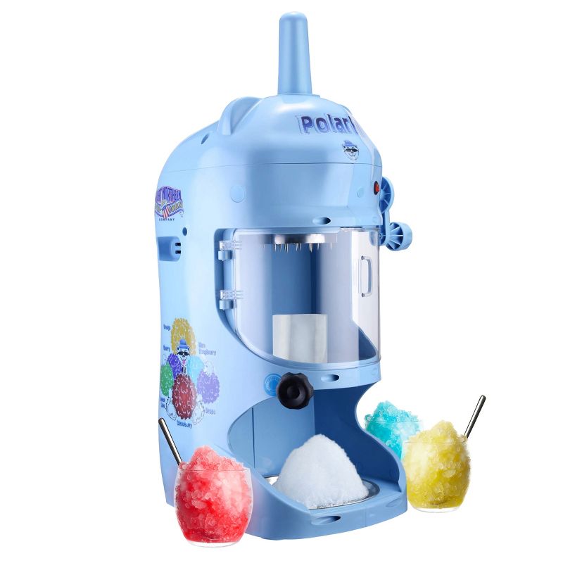 Great Northern Popcorn 3.5 lbs per minute Snow Cone Machine - 250W Ice Shaver Countertop Crushed Ice Maker - Blue, 1 of 12