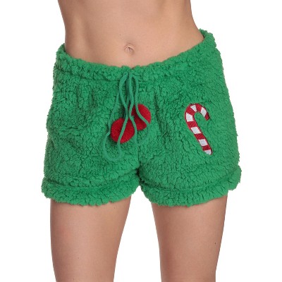 Just Love Womens Plush Faux Sherling Soft Pajama Shorts - PJ Bottoms Sleepwear