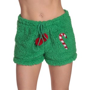 Just Love Womens Plush Faux Sherling Soft Pajama Shorts - PJ Bottoms Sleepwear - 1 of 3