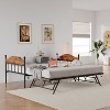 Daybed with Trundle, Metal Twin Size Day Bed with Stylish Headboard, Sofa Bed Frame with Pop Up Foldable Trundle Bed - 3 of 4