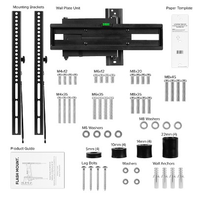 Black Full Motion Steel TV Wall Mount for 32"-55" TVs
