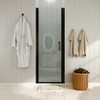 ONWITH 32 to 33-1/4 in. W x 72 in. H Pivot Swing Frameless Shower Door in Black with Clear Glass - 2 of 3