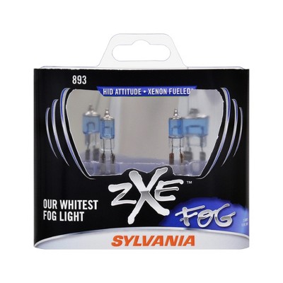 Sylvania 893SZ.BB2 High Performance SilverStar zXe White 893 Xenon Fueled Halogen Fog Headlight Bulbs with HID Attitude and Alloy Coating, 2 Pack