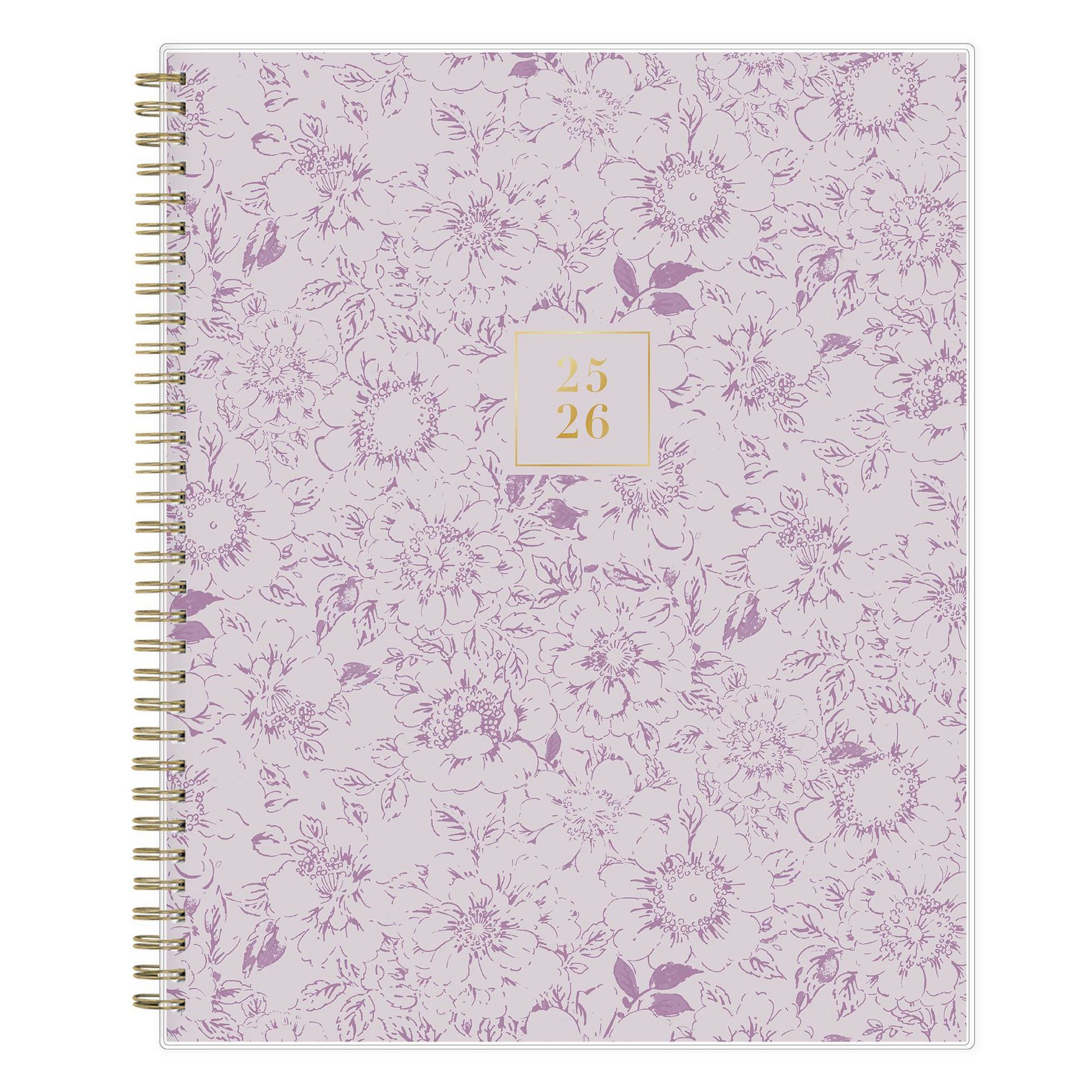 Blue Sky Rachel Parcell 2025-2026 Weekly/Monthly Wirebound Planner 8.5"x11" Clear Cover Victoria Lavender