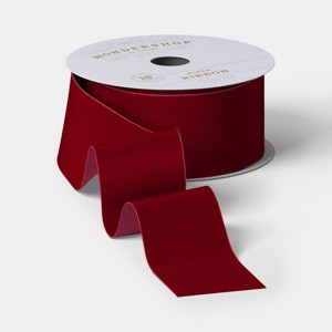 9' Christmas Monochromatic Premium Ribbon Red Velvet - Wondershop™ : Target