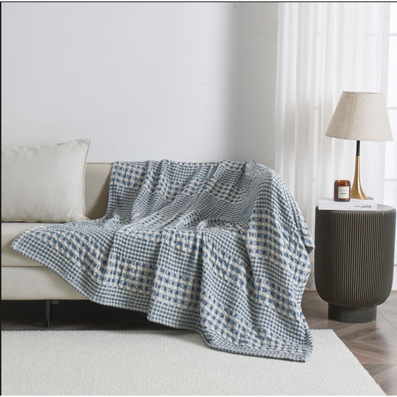 Cotton Soft All Season Waffle Weave Textured Bed Blanket - Great Bay Home, 3 of 5