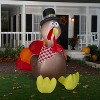 Gemmy Thanksgiving Inflatable Turkey with Checkered Scarf , 6 ft Tall, Multi - 2 of 4