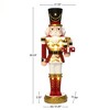 LuxenHome Lighted Red Nutcracker Soldier with Presents, Battery Operated Holiday Decoration - 4 of 4