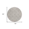 Taupe And Ivory Geometric Washable Indoor Outdoor Area Rug - 3 of 4