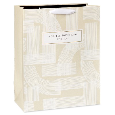 'A Little Something For You' Medium Gift Bag Cream/Off White: American Greetings, Paper, Father's Day, Typography