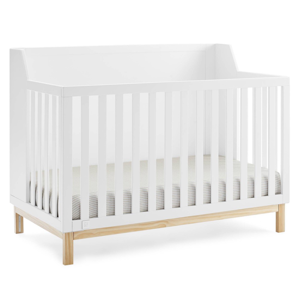 BabyGap by Delta Children Oxford 6-in-1 Convertible Crib - Greenguard Gold Certified - Bianca White/Natural