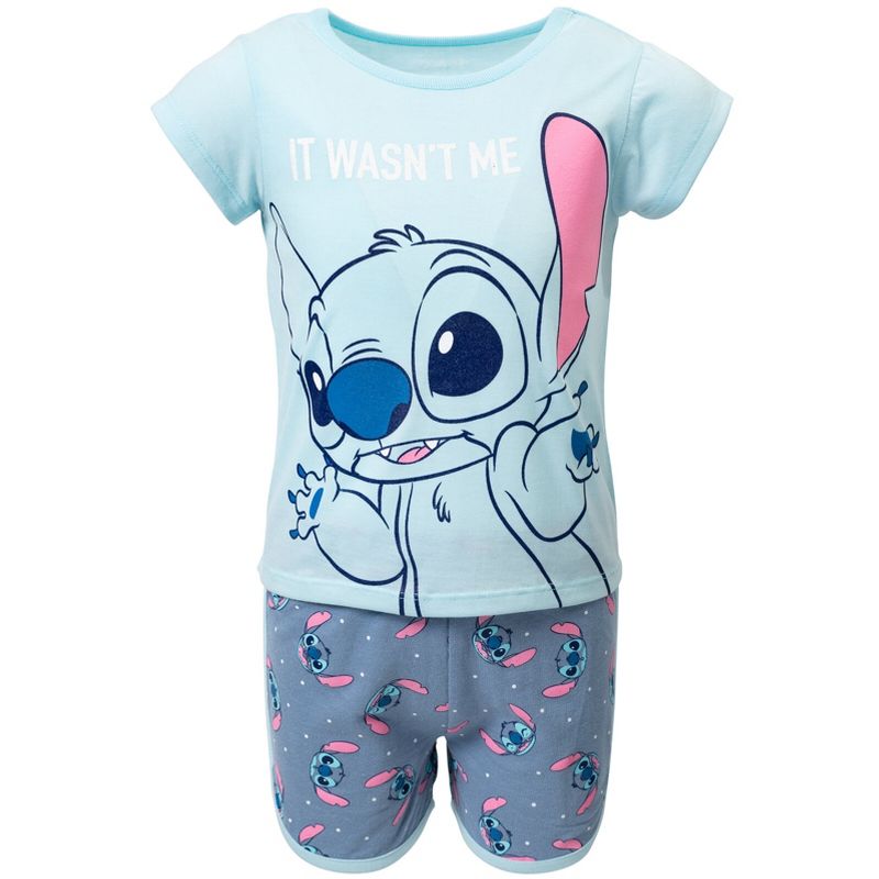 Disney Minnie Mouse Lilo & Stitch Descendants Evie Uma Girls T-Shirt and French Terry Shorts Outfit Set Toddler to Big Kid , 4 of 8