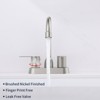 ChicFurnit Bathroom Sink Faucet Modern 2 Handle Centerset Faucet with Pop Up Drain for RV and Vanity Spaces, Silver and Gray, 10.62"*9.65"*2.6" - 4 of 4