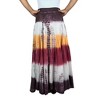 Agan Traders Women's Boho Summer Tie-dye High Waistband A Line Flared Maxi Skirt - 2 of 4