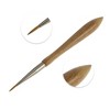 Unique Bargains Painting Nail Painting Brushes Set for Polish Painting Home DIY Brown 3 Pcs - 3 of 4