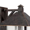 Franklin Iron Works French Garden Rustic Farmhouse Outdoor Wall Light Fixture Bronze Leaf Vine Motif 15" Clear Seedy Glass for Post Exterior Barn Deck - 3 of 4