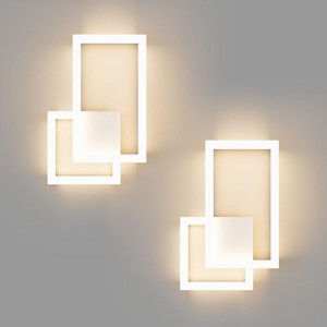 Runesay Modern LED Wall Sconce Lighting Fixture 2-Pack Aluminum Up and Down 20W LED Modern Wall Sconce (Warm White Light, 3000K) - 1 of 4