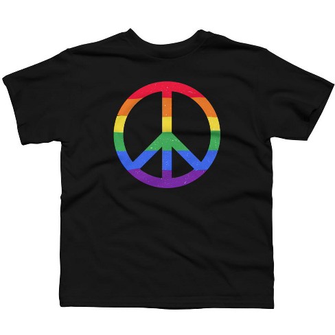 Design By Humans Rainbow Pride And Peace Sign By Juanmedina T-shirt ...