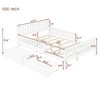 CAVINAS Twin Size Wood Platform Bed Frame with Headboard, Space-Saving Storage Bed, Bed with Guardrails on Both Sides & 2 Storage Drawers - 4 of 4
