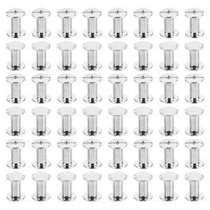 Unique Bargains Rust Proof Leather Belt Scrapbook Binding Accessories M5 Chicago Screws 50 Sets - 1 of 4