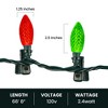 NOMA Quick Clip Durable Diamond Cut C9 LED Holiday Outdoor Christmas Lights with 180 Degree Rotation and 100 Multicolored Bulbs, Green (4 Pack) - 3 of 4