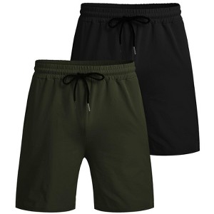 COOFANDY Men's 2 Pack Gym Workout Shorts 7 Inch Quick Dry Athletic Shorts Lightweight Running Shorts with Pockets - 1 of 4
