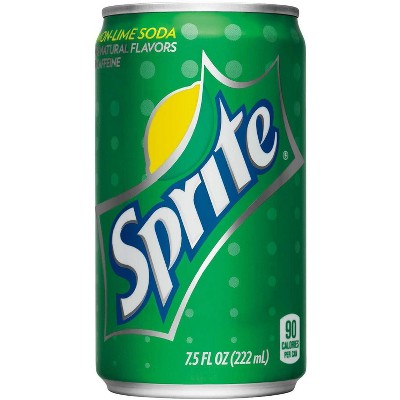 Sprite Lemon-Lime Mini-Cans, 7.5 Fl Oz (Pack of 24, No Caffeine, Natural Flavors)