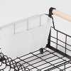 Metal Dish Rack with Powder Coated Finish and Rubber Wood Handles Black - Brightroom™: Freestanding Dish Drying Rack - 3 of 3